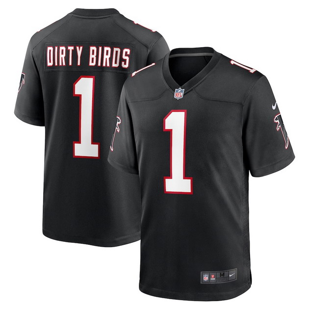 mens nike dirty birds black atlanta falcons throwback game jersey